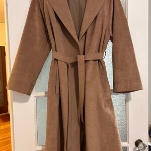 Vintage Suede Belted Trench